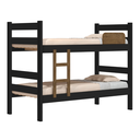 Ver imagem 1 de Cama Beliche com Escada de Dois Degraus e Lateral de Proteção Prisma - J&a Móveis:preto
