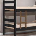Ver imagem 3 de Cama Beliche com Escada de Dois Degraus e Lateral de Proteção Prisma - J&a Móveis:preto