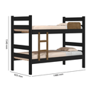Ver imagem 5 de Cama Beliche com Escada de Dois Degraus e Lateral de Proteção Prisma - J&a Móveis:preto