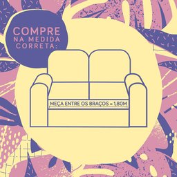 Capa Protetor de Sofá 3 Lugares King Classic Face Única Assento 1,80m Decorativo:Cinza - 2