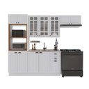 Ver imagem 5 de Cozinha Compacta Modulada Nara 12 Portas 2 Gavetas MDF Branco Fidelita Móveis