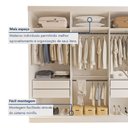 Ver imagem 6 de Guarda Roupa Casal Premium Isabela 205,9cm com Espelho 3 Portas 4 Gavetas Yescasa Branco