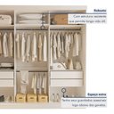 Ver imagem 5 de Guarda Roupa Casal Premium Isabela 205,9cm com Espelho 3 Portas 4 Gavetas Yescasa Branco