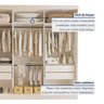 Guarda Roupa Casal Premium Isabela 205,9cm com Espelho 3 Portas 4 Gavetas Espresso Móveis     - 7