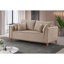 Ver imagem 2 de Sofá 4 Lugares Living M-46 Martins Veludo Bege