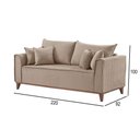 Ver imagem 3 de Sofá 4 Lugares Living M-46 Martins Veludo Bege