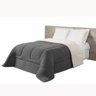 Coberdron Casal Queen Dupla Face Sherpa com Manta Soft Cinza - 5