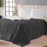 Coberdron Casal Queen Dupla Face Sherpa com Manta Soft Cinza - 3