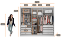 Ver imagem 5 de Guarda Roupa Casal 100% Mdf 6 Portas 8 Gavetas - Livorno-branco - Móveis Novo Horizonte