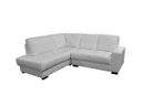 Ver imagem 1 de Sofá de Couro Canto Marrocos 2 Lugares com Chaise Esquerda Branco Pigmentado - Mempra Design