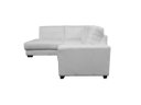 Ver imagem 3 de Sofá de Couro Canto Marrocos 2 Lugares com Chaise Esquerda Branco Pigmentado - Mempra Design
