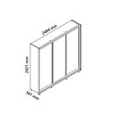 Ver imagem 2 de Guarda Roupa Platinum 3 Portas Naturale Off White - Gelius