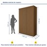 Guarda Roupa Solteiro Premium Kiara 138cm 2 Portas 2 Gavetas Espresso Móveis - 9