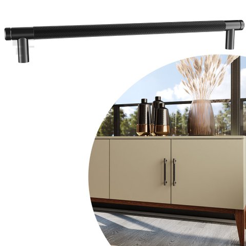 Puxador Zigrinato IL 1580 - Grafite - 160MM