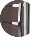 Ver imagem 2 de Porta Pivotante Alumínio Lambril Evolution c/Puxador e.Mix Corten 120 Brimak
