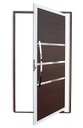 Ver imagem 1 de Porta Pivotante Alumínio Lambril Evolution c/Puxador e.Mix Corten 120 Brimak