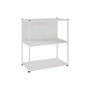 Ver imagem 3 de Estante Baixa para Escritório 3 Prateleiras 3 Nichos MDF-MDP Branco F5