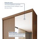 Ver imagem 3 de Guarda Roupa Solteiro Premium Cléo 138cm com Espelho 2 Portas 2 Gavetas Espresso Móveis