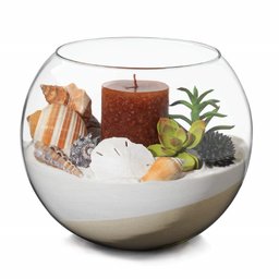Vaso Aquario de Vidro Vaso Redondo 2 L - 4