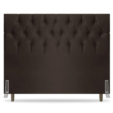 Cabeceira Cama Box Casal Queen Size Madrid 160cm Marrom