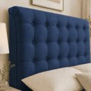 Ver imagem 3 de Cabeceira para Cama Box Estofada 140 cm Casal Padrão Ana com Botões Suede Cores