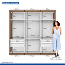 Ver mais imagens de Guarda Roupa Casal Premium Itália 205,9cm 3 Portas 4 Gavetas Yescasa
