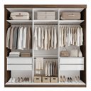 Ver imagem 5 de Guarda Roupa Casal Premium Itália 205,9cm 3 Portas 4 Gavetas Yescasa Marrom/Freijó