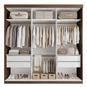 Ver imagem 5 de Guarda Roupa Casal Premium Itália 205,9cm 3 Portas 4 Gavetas Yescasa Marrom/Freijó