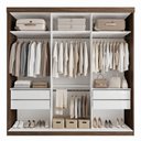 Ver imagem 5 de Guarda Roupa Casal Premium Itália 205,9cm 3 Portas 4 Gavetas Yescasa Marrom/Freijó