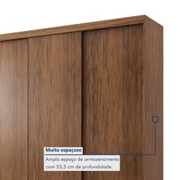 Guarda Roupa Casal Premium Itália 205,9cm 3 Portas 4 Gavetas Yescasa Marrom/Freijó - 13 Guarda Roupa Casal Premium Itália 205,9cm 3 Portas 4 Gavetas Yescasa Marrom/Freijó - 13