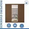 Guarda Roupa Casal Premium Evidence 205,9cm com Espelho 3 Portas 4 Gavetas Espresso Móveis       - 3