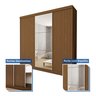 Guarda Roupa Casal Premium Evidence 205,9cm com Espelho 3 Portas 4 Gavetas Espresso Móveis       - 4