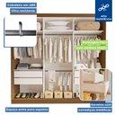 Ver imagem 5 de Guarda Roupa Casal Premium Evidence 205,9cm com Espelho 3 Portas 4 Gavetas Yescasa Marrom/Freijó