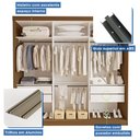 Ver imagem 6 de Guarda Roupa Casal Premium Evidence 205,9cm com Espelho 3 Portas 4 Gavetas Espresso Móveis      
