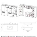 Ver mais imagens de Cozinha Completa Milano 9 Portas 1 Gaveta MDP-MDF 313cm Grafite e Preto Multimóveis