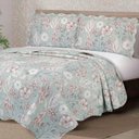 Ver imagem 2 de Kit Cobre Leito Evolution Verena King 3 Peças 100% Poliéster Dupla Face Floral Casa Scarpa