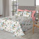 Ver imagem 4 de Jogo de Cama Casal Percal 200 Fios 100% Algodão Estampado - Coral 7410-1