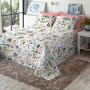 Ver imagem 2 de Jogo de Cama Casal Percal 200 Fios 100% Algodão Estampado - Coral 7410-1