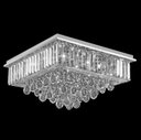 Ver imagem 1 de Plafon Quadrado de Cristais Transparente 50cm Led 36w 3 em 1 Bivolt Paris Luz