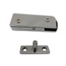 Dobradiça superior + pivô para porta pivotante de vidro temperado blindex - Cromado - 1