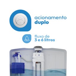 Caixa de Descarga Baixa Duplo Acionamento Astra - 5 Caixa de Descarga Baixa Duplo Acionamento Astra - 5