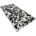 Ver imagem 2 de Tapete de couro preto branco salino 1,50x3,00 c/b pç 10x10cm