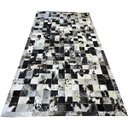 Ver imagem 1 de Tapete de couro preto branco salino 1,50x3,00 c/b pç 10x10cm