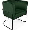 Ver imagem 2 de Kit 02 Poltronas Betina Base Preto Veludo Verde - Nexta Casa