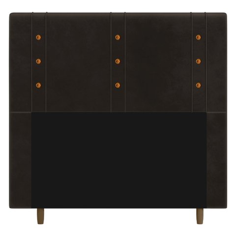 Cabeceira Cama Box Casal King Size Roma 195cm Suede Marrom - Abmaza