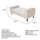 Ver imagem 2 de Recamier Baú Félix Solteiro 90cm Corano Bege