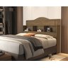 Cabeceira de Casal Box Normal 1,40 com Nichos Vivian:castanho - 2