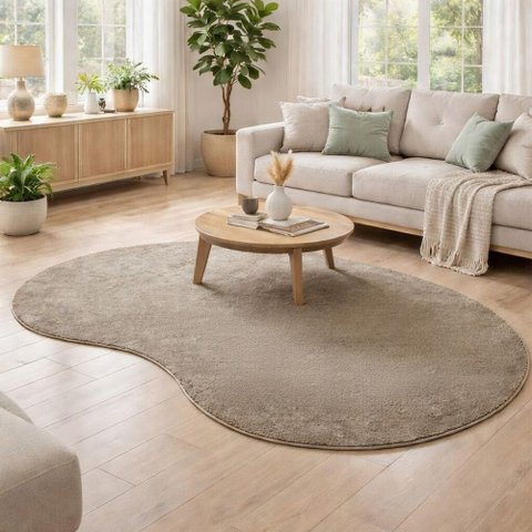 Tapete Sala Veneza Orgânico Antiderrapante:bege/1,98x2,48