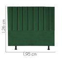 Ver imagem 3 de Cabeceira Estofada Carla 195cm King Size Para Cama Box Quarto Suede Verde - Gat Magazine