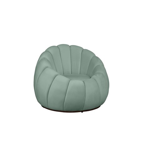 Poltrona Decorativa Base Giratória Concha Veludo - Estopar